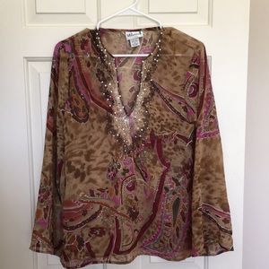 Beautiful flowing see through top